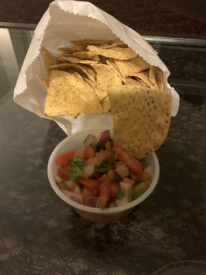 Chips and pico  at Neato Burrito in Spokane