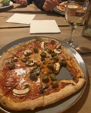 The yummy pizza  at Dabbling Duck in Kings Lynn