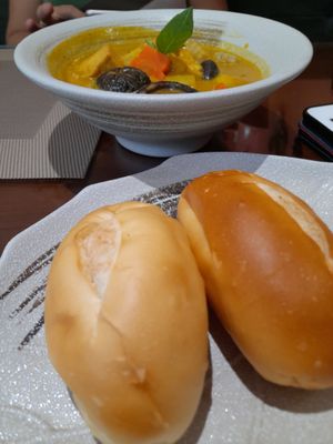 Bread for the curry at Heal & Celeb Vegan Restaurant in Ho Chi Minh City