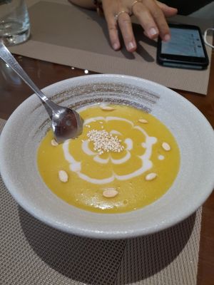 Some hot sweet ginger dessert at Heal & Celeb Vegan Restaurant in Ho Chi Minh City