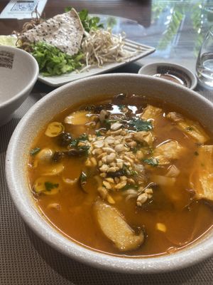 Quang noodles (comes with this side salad) #Veganuary at Heal & Celeb Vegan Restaurant in Ho Chi Minh City