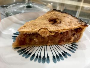 Apple pie at Mishto Café & Deli in Budapest