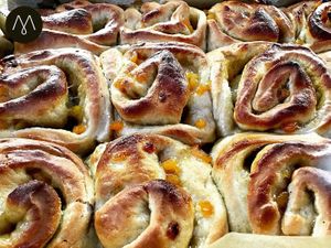 Home-made Ginger & Peach Rolls at Mishto Café & Deli in Budapest