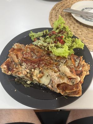 Lasagne  at Mishto Café & Deli in Budapest