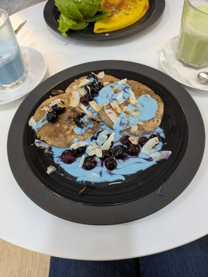 Oat pancakes at Mishto Café & Deli in Budapest