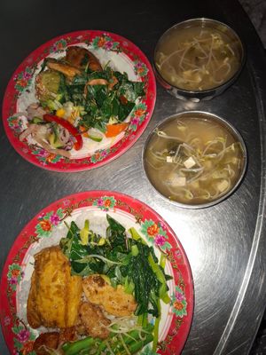 Food from the buffet selection at Hien Nam in Qui Nhon