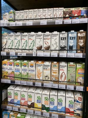 Plant milks and creams at Kalcek - Miklošičeva in Ljubljana