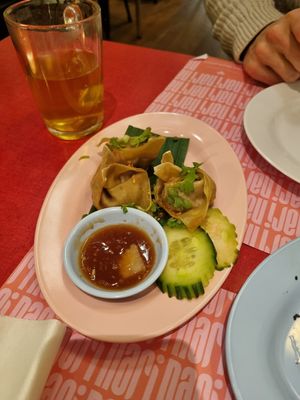 Vegetarian dumplings at nari Thai Eatery in Bern