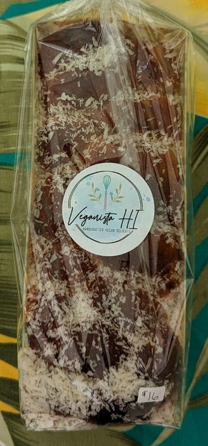 macadamia nut cream and coconut babka at Veganista HI in Honolulu