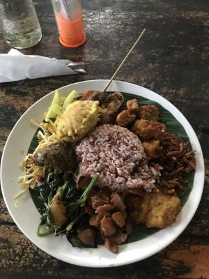 Nasi campur   at Tri Hita Vegan in Denpasar