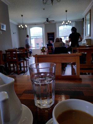 Inside of café (September 2022) at Harlequin Coffee and Tea House in York
