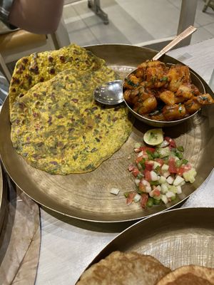 Gram flour pancakes  at Soam in Mumbai