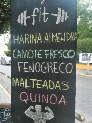 Cartel at La Casa de La Abuela in Tlaxcala