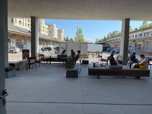 outside terrace at Brammibal's Donuts - Altona  in Hamburg