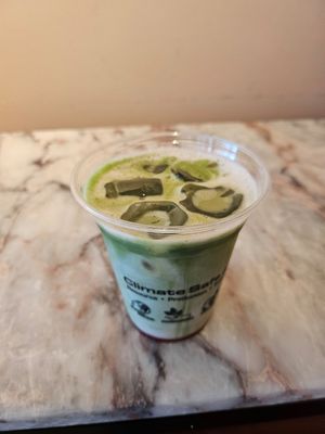 Strawberry iced matcha latte at Brammibal's Donuts - Altona  in Hamburg