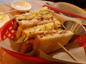 Katsu sando at Modoki Funky Roll in Barcelona