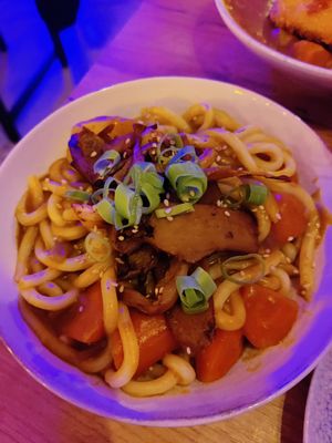 Curry udon at Modoki Funky Roll in Barcelona