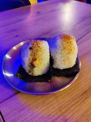 Spicy onigiri at Modoki Funky Roll in Barcelona
