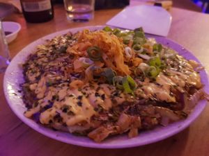 Osaka okonomiyaki at Modoki Funky Roll in Barcelona