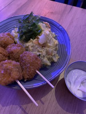 Vegan yakitori Karaage  at Modoki Funky Roll in Barcelona
