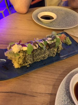 Godzilla tempura sushi roll, was okay  at Modoki Funky Roll in Barcelona