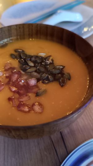 Crema de calabaza japonesa at Modoki Funky Roll in Barcelona