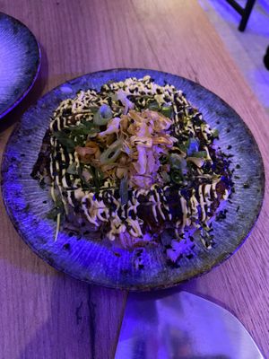 Osaka okonomiyaki  at Modoki Funky Roll in Barcelona