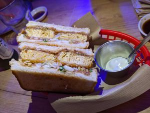 Fried tofu sandwich at Modoki Funky Roll in Barcelona