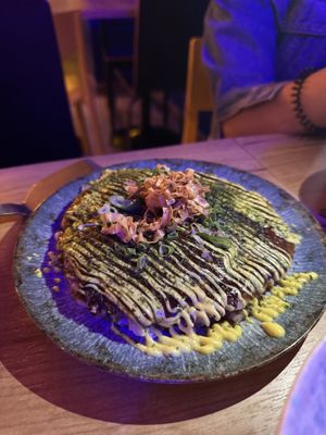 Okonomiyakii  at Modoki Funky Roll in Barcelona