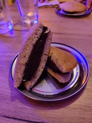 Chocolate dorayaki at Modoki Funky Roll in Barcelona