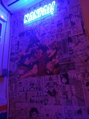 Manga wall. at Modoki Funky Roll in Barcelona