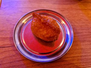 Tofu farcit d'arròs at Modoki Funky Roll in Barcelona