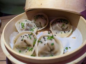 Mushroom gyoza at Modoki Funky Roll in Barcelona