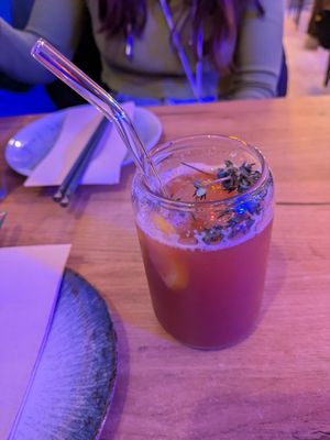 Thyme iced tea at Modoki Funky Roll in Barcelona