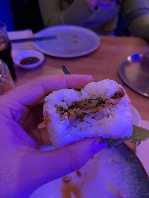 Shiitake onigiri at Modoki Funky Roll in Barcelona