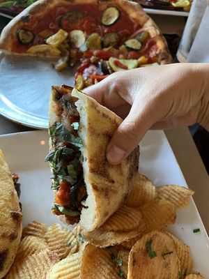 Vegan panini at Angelo's Brick Oven Pizzeria in Wildomar