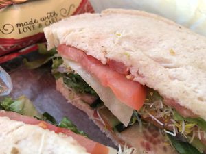 Delicious Vegan (if on sourdough) Sandwiches & Chips with a pickle on the side, Sourdough Bread  at Great Harvest Bread Company in Ogden