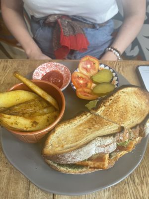 BBQ Tofu Sandwhich  at The Vegan Shack in Panama City
