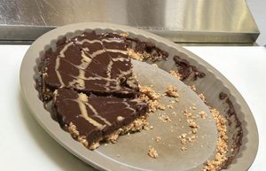 Chocolate-Peanut Butter Pie  at The Vegan Shack in Panama City