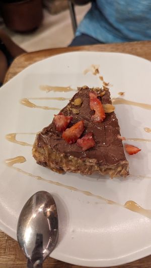 Peanut butter chocolate pie at The Vegan Shack in Panama City