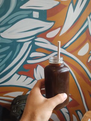 Iced coffee at The Vegan Shack in Panama City