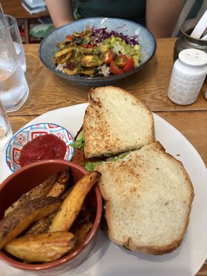 TLT Sandwich and Abundance bowl  at The Vegan Shack in Panama City