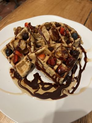 Waffles. Amazing!!!  at The Vegan Shack in Panama City