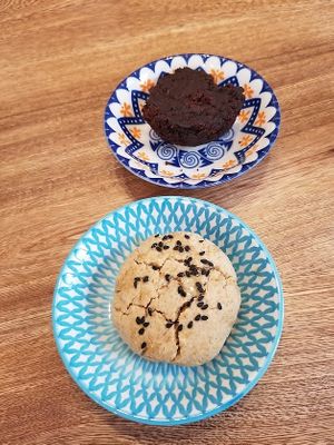 Brownie and Tahini Cookie at The Vegan Shack in Panama City