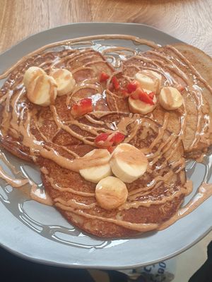 Vegan pancakes just amazing at The Vegan Shack in Panama City