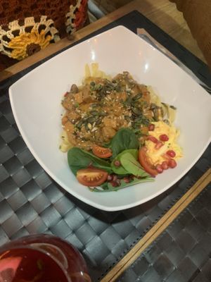 Carbonara de tofu   at Green Tree in Lisbon