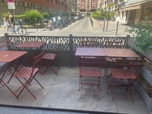 Outside seating area  at La Maison du Mochi - Legendre in Paris