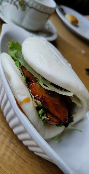 BBQ bao bun at ZenV Garden  in Gloucester