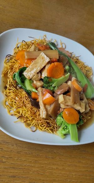 Crispy noodles at ZenV Garden  in Gloucester