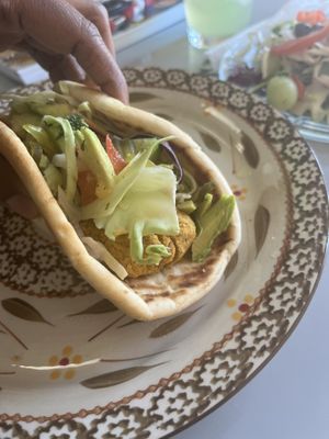 Baked falafel   at Good Wishes Cafe in Shreveport